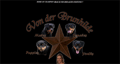 Desktop Screenshot of brunhilderottweilers.com